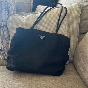 Prada Black Nylon Tote Bag